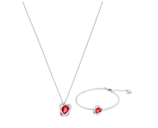 Swarovski Red Scarlet Necklace and Bracelet Set 5463761