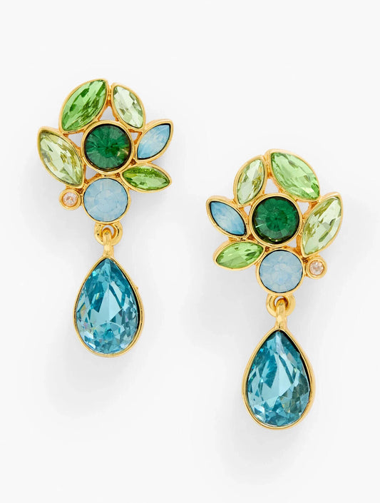 TALBOTS SPARKLING PETAL DROP EARRINGS