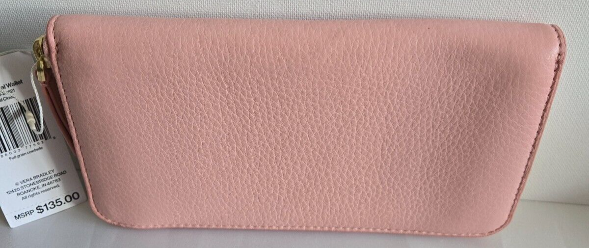Vera Bradley Continental Wallet, Coral Cloud Leather