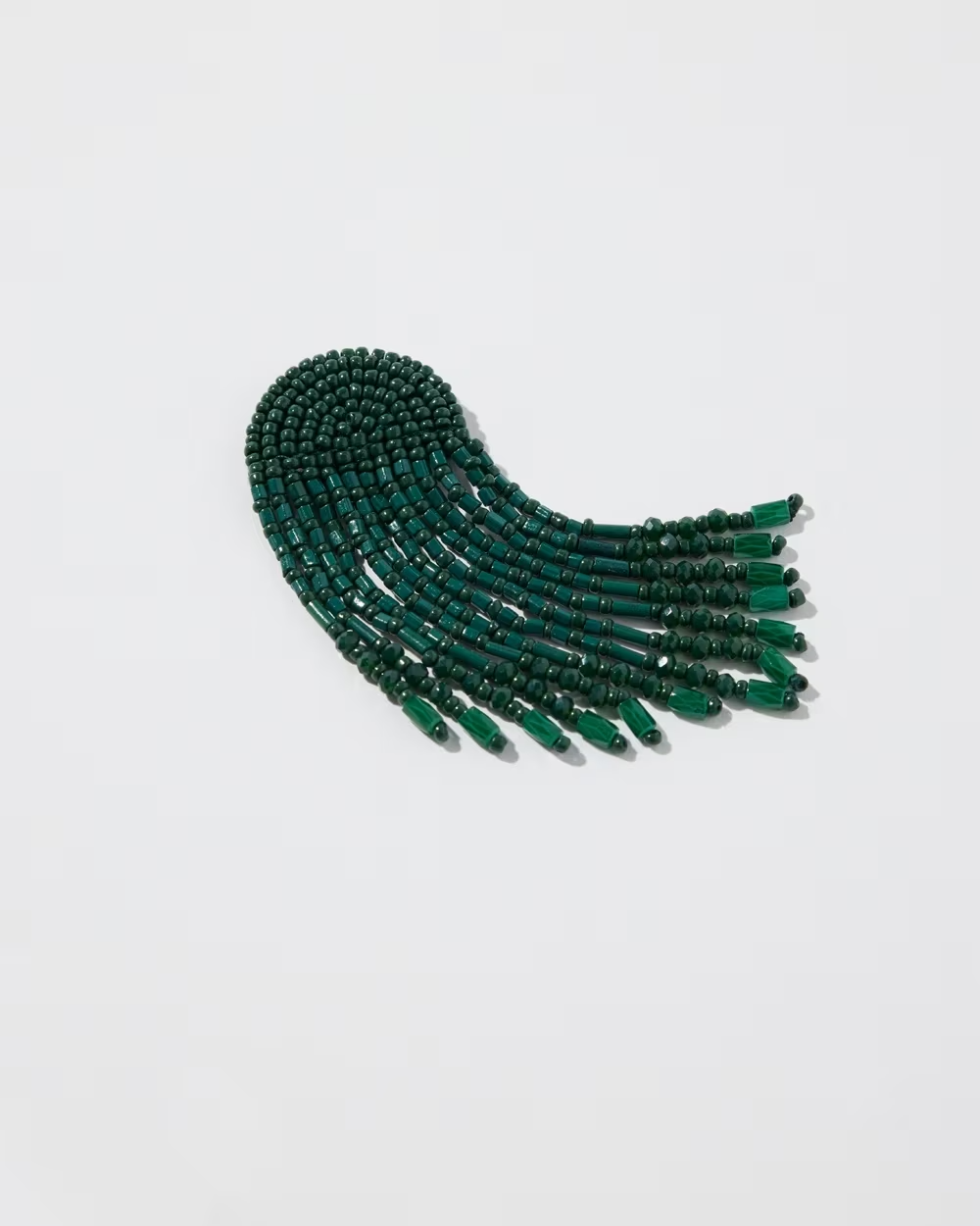 CHICO'S GREEN FRINGE EARRINGS