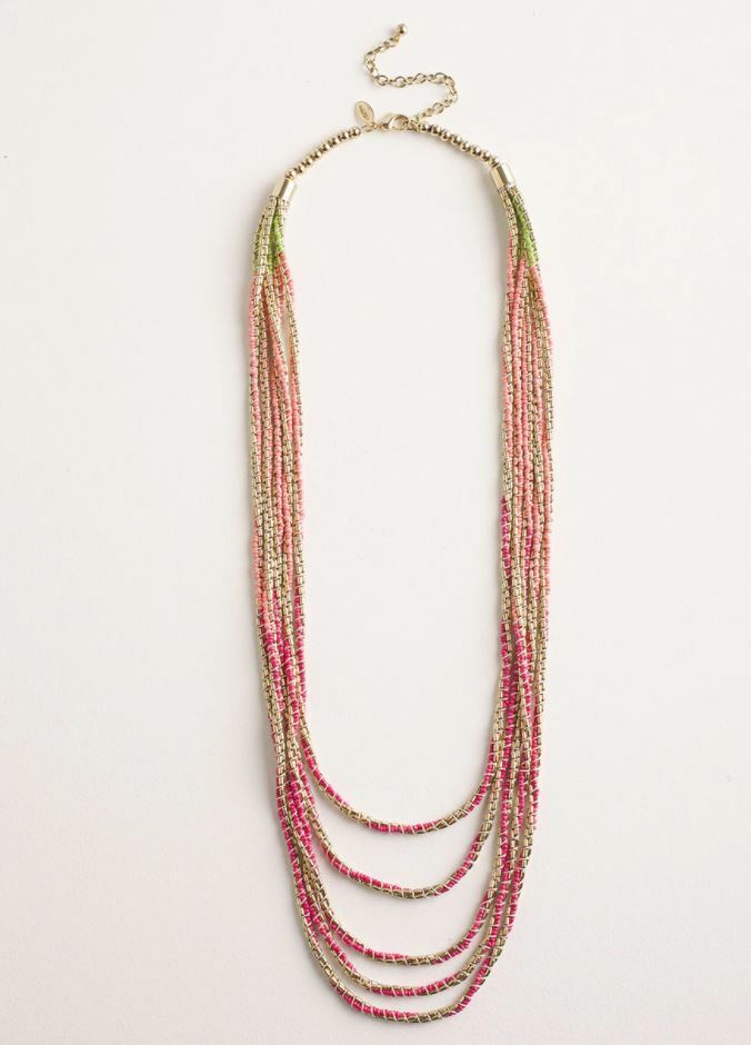 CHICO'S PINK MULTISTRAND NECKLACE