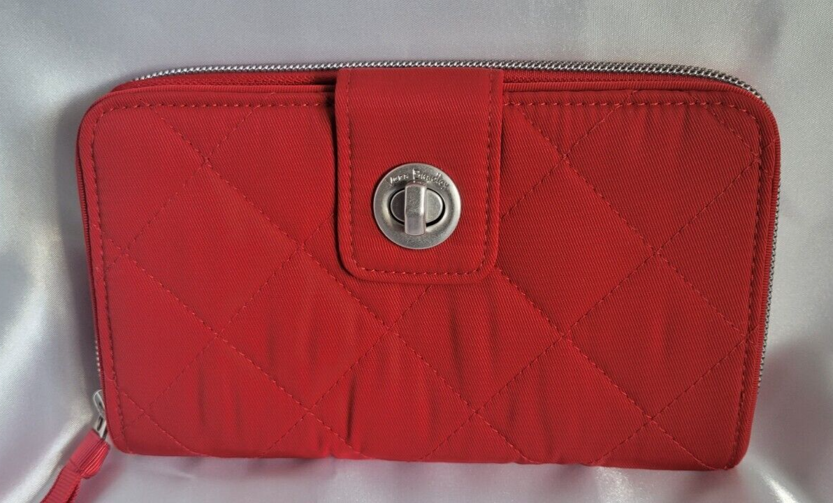 Vera Bradley RFID Turnlock Wallet, Red