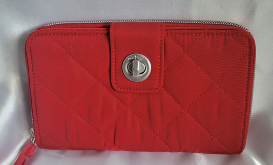 Vera Bradley RFID Turnlock Wallet, Red