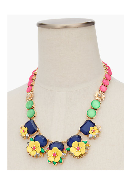 TALBOTS Layered Flowers & Stones Necklace