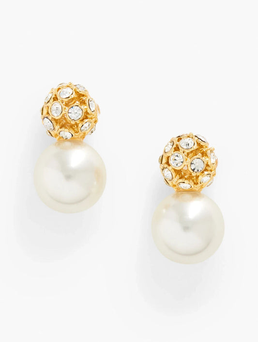 TALBOTS PEARL STUD EARRINGS