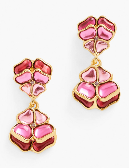 TALBOTS FLORAL DROP EARRINGS
