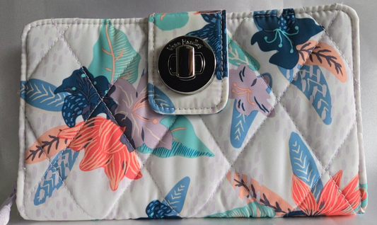 Vera Bradley Ultralight RFID Turnlock Wallet, Tropical Floral