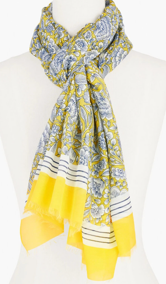 TALBOTS HERBACEOUS VINES OBLONG SCARF