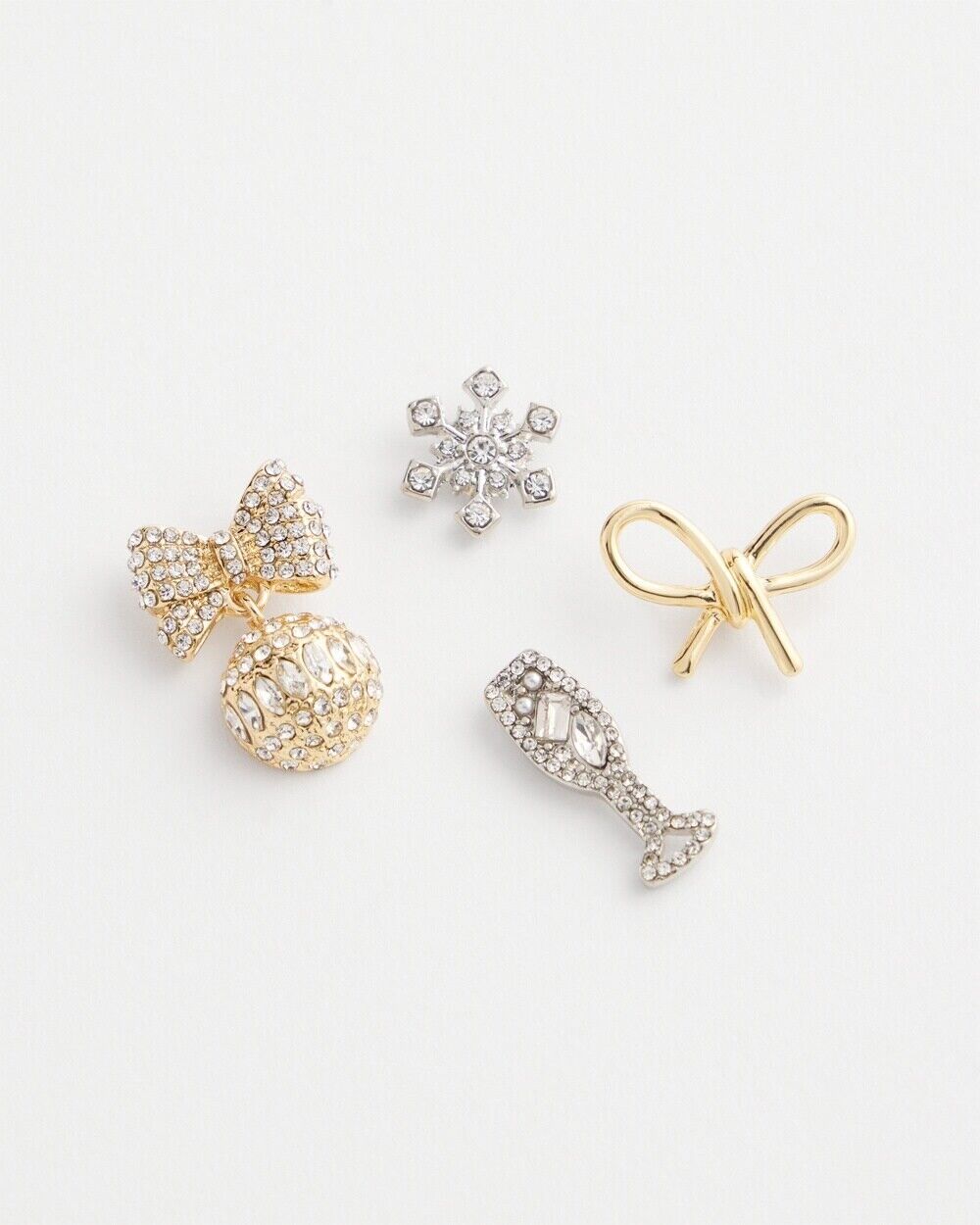 CHICO'S FESTIVE STUD SET EARRINGS