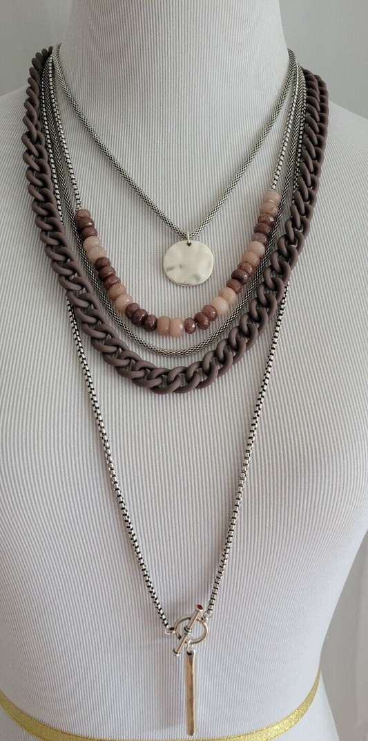 CHICO' S CONVERTIBLE MULTISTRAND NECKLACE