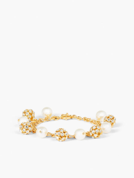 TALBOTS PEARL CHARM BRACELET