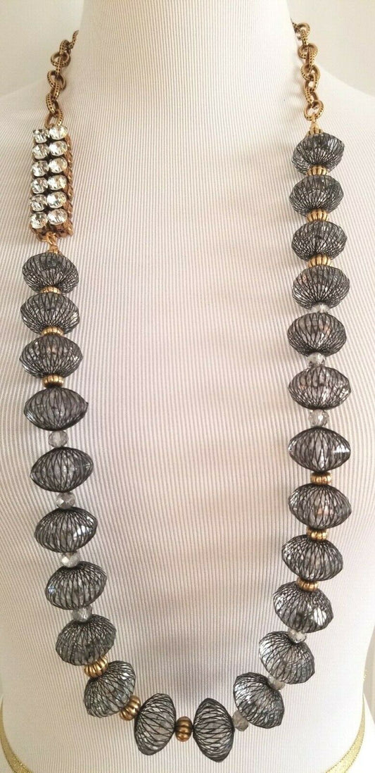 CHICO'S SIMULATED CRYSTAL SINGLE-STRAND NECKLACE