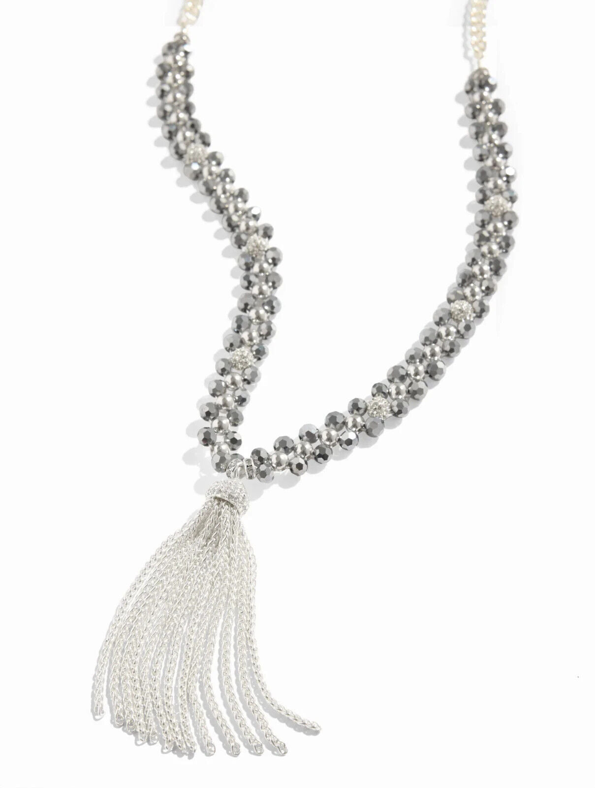 TALBOTS FACETED CLUSTER BEAD NECKLACE