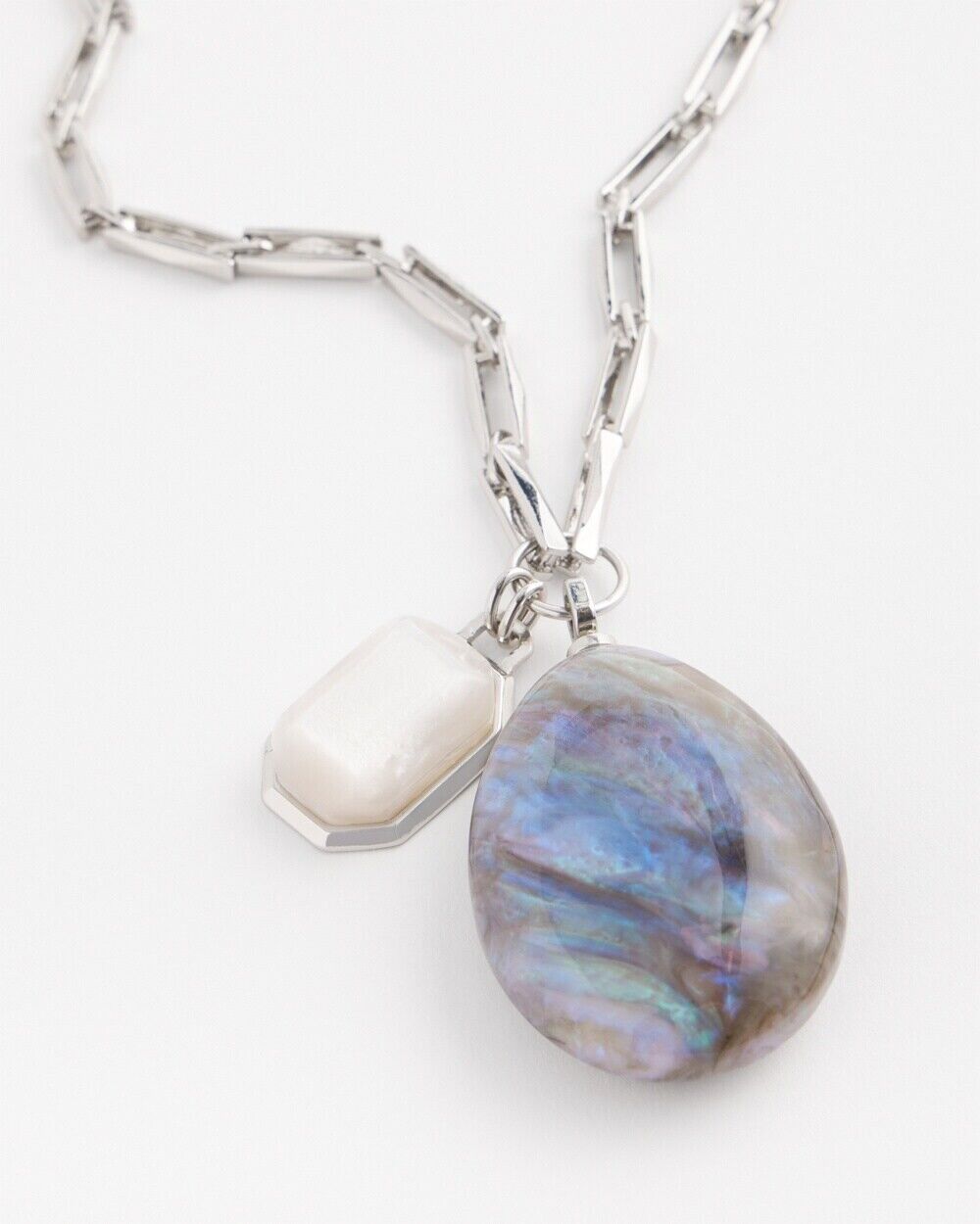CHICO'S FAUX OPAL PENDANT NECKLACE