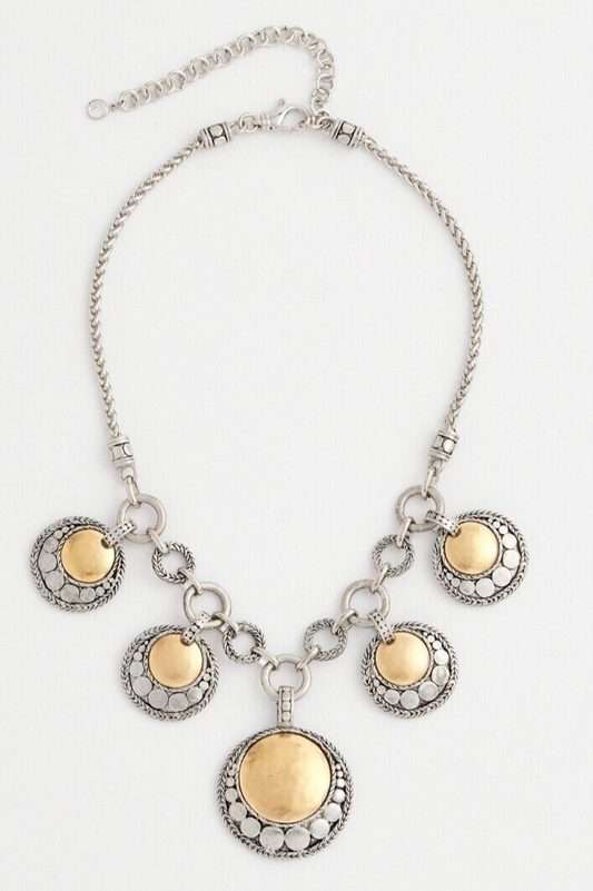 CHICO'S MIXED METAL PENDANT NECKLACE