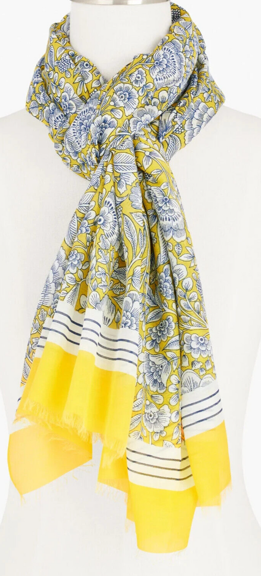 TALBOTS HERBACEOUS VINES OBLONG SCARF