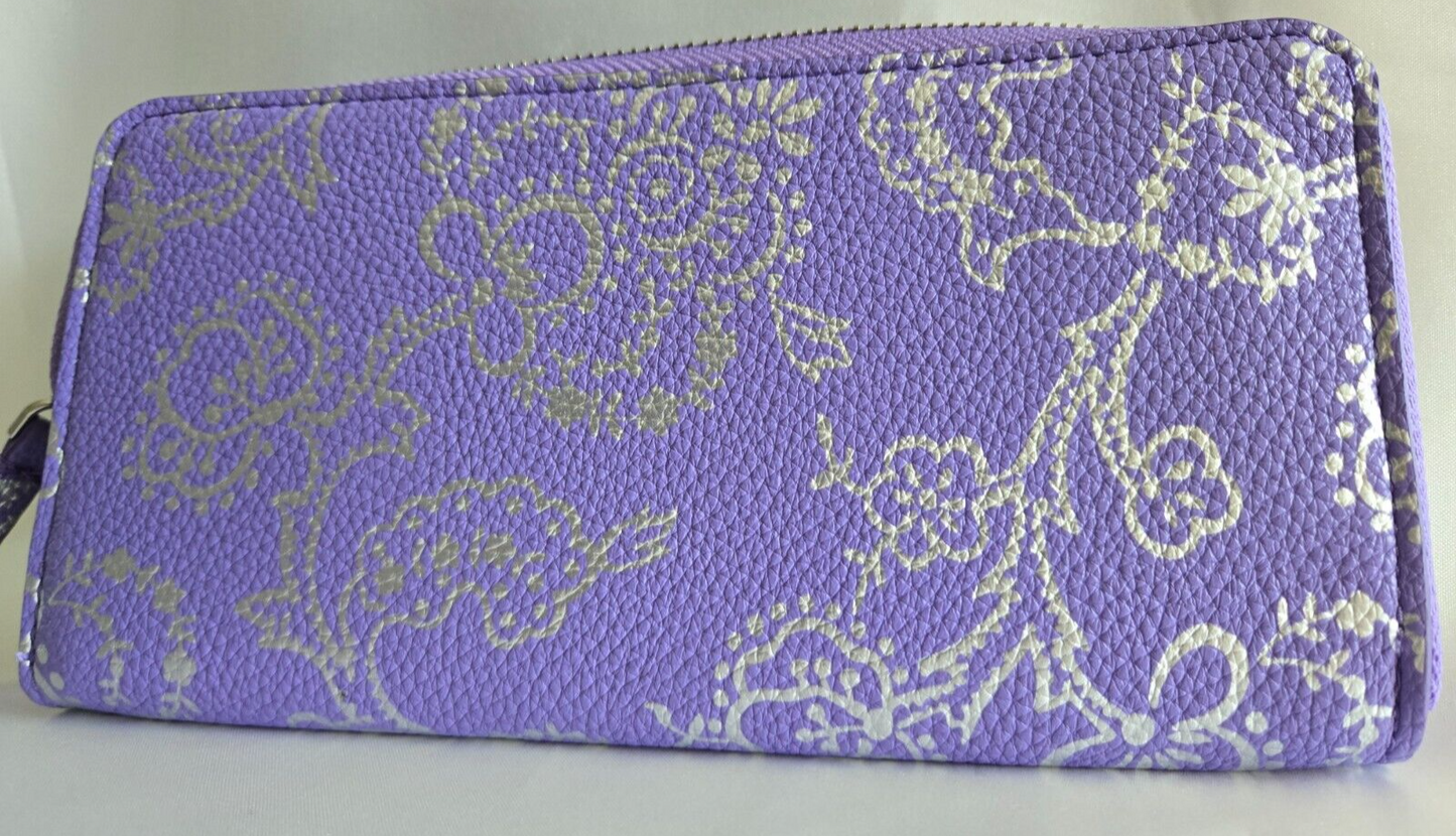 Vera Bradley Essential Continental Wallet, Cotswolds Dahlia Purple