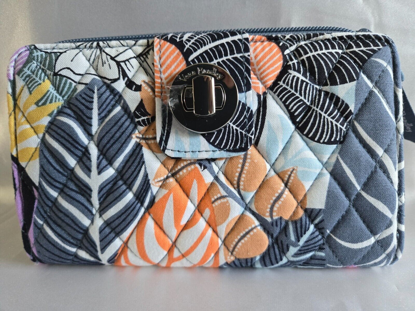 Vera Bradley RFID Turnlock Zip Wallet, Palm Floral