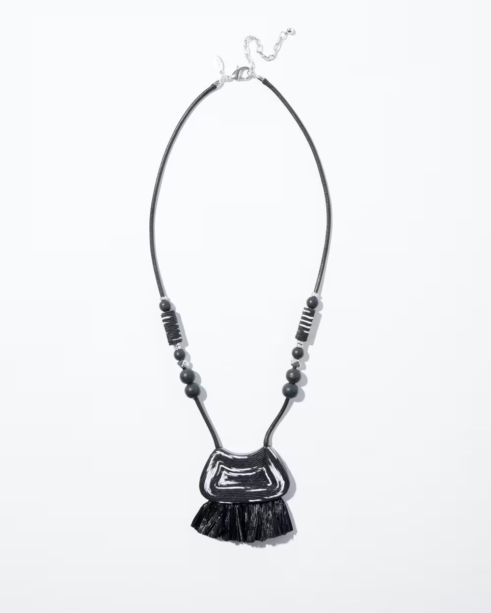 CHICO' S RAFFIA PENDANT NECKLACE