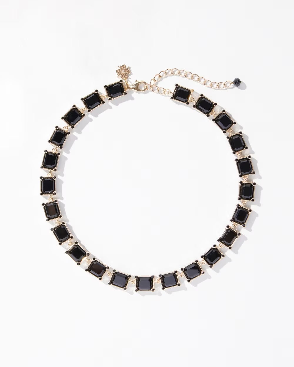 WHITE HOUSE BLACK MARKET BLACK & WHITE REVERSIBLE GOLDTONE NECKLACE