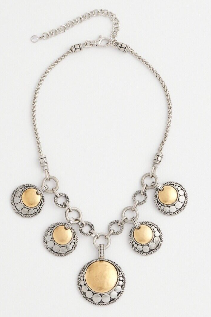 CHICO'S MIXED METAL PENDANT NECKLACE