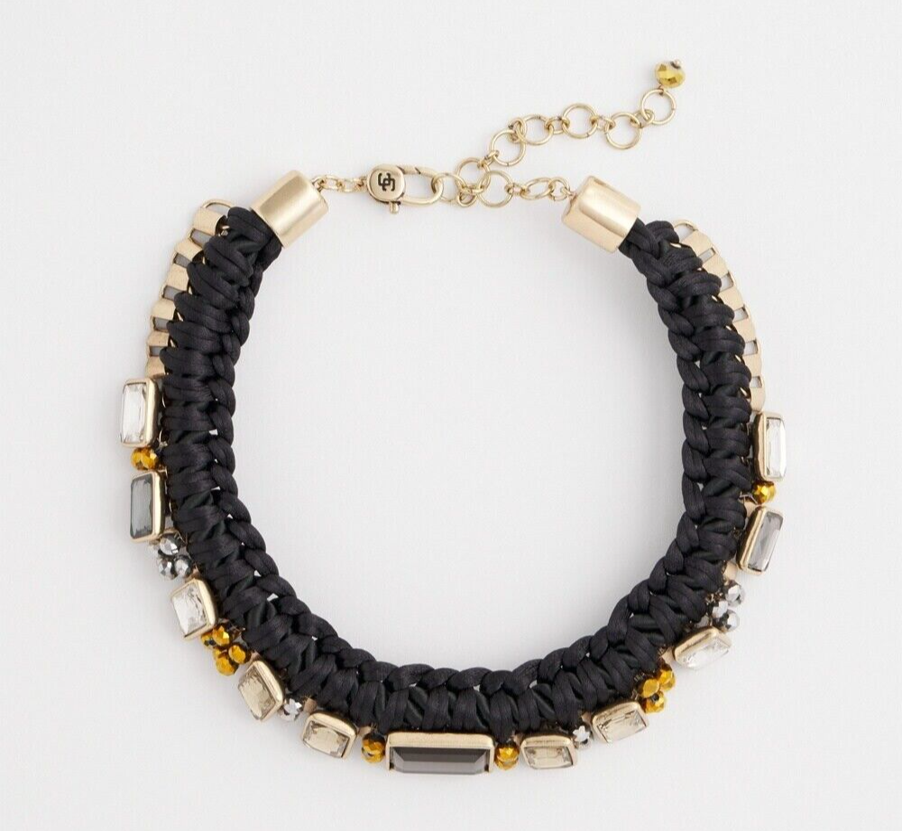 CHICO'S EMBELLISHED BRAIDED COLLAR NECKLACE
