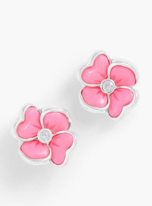 TALBOTS FUN FLORAL STUD EARRINGS