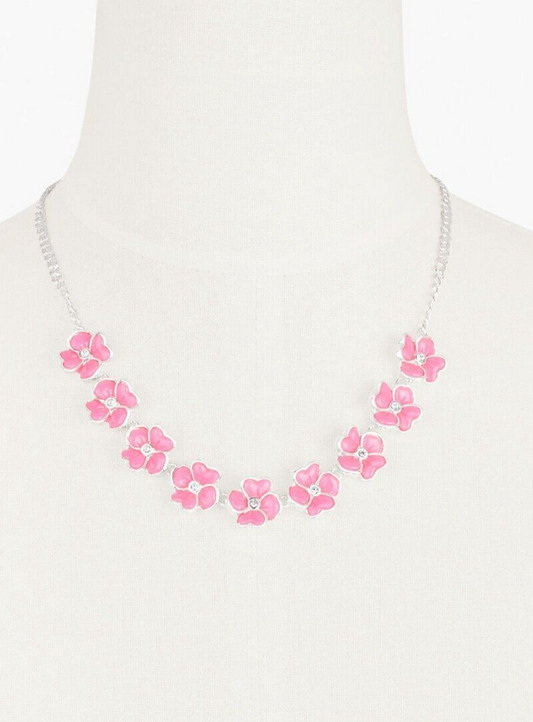 TALBOTS FUN FLORAL NECKLACE