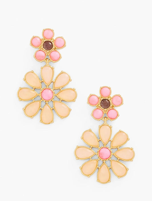 TALBOTS FLOWER DROP EARRINGS