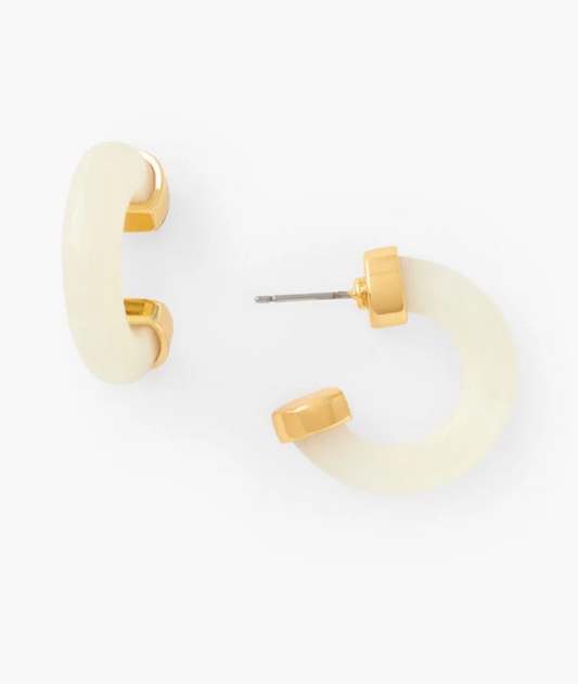TALBOTS RESIN HOOP EARRINGS