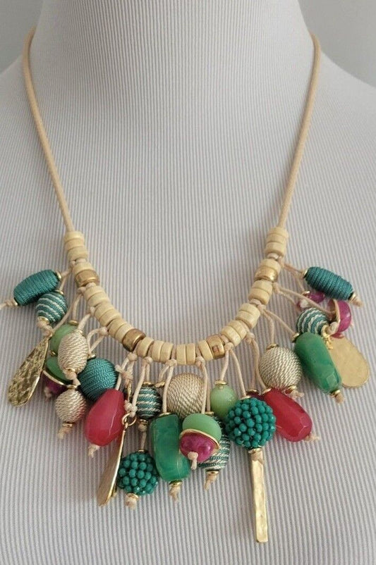 CHICO'S ADJUSTABLE BEADED NECKLACE