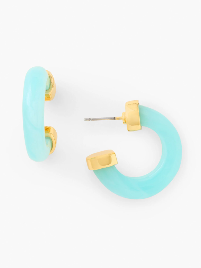 TALBOTS RESIN HOOP EARRINGS