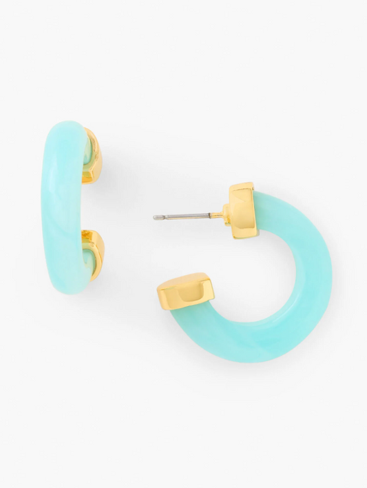 TALBOTS RESIN HOOP EARRINGS