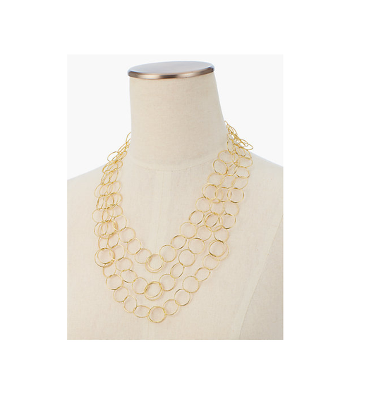 TALBOTS Interlock Hoop Necklace