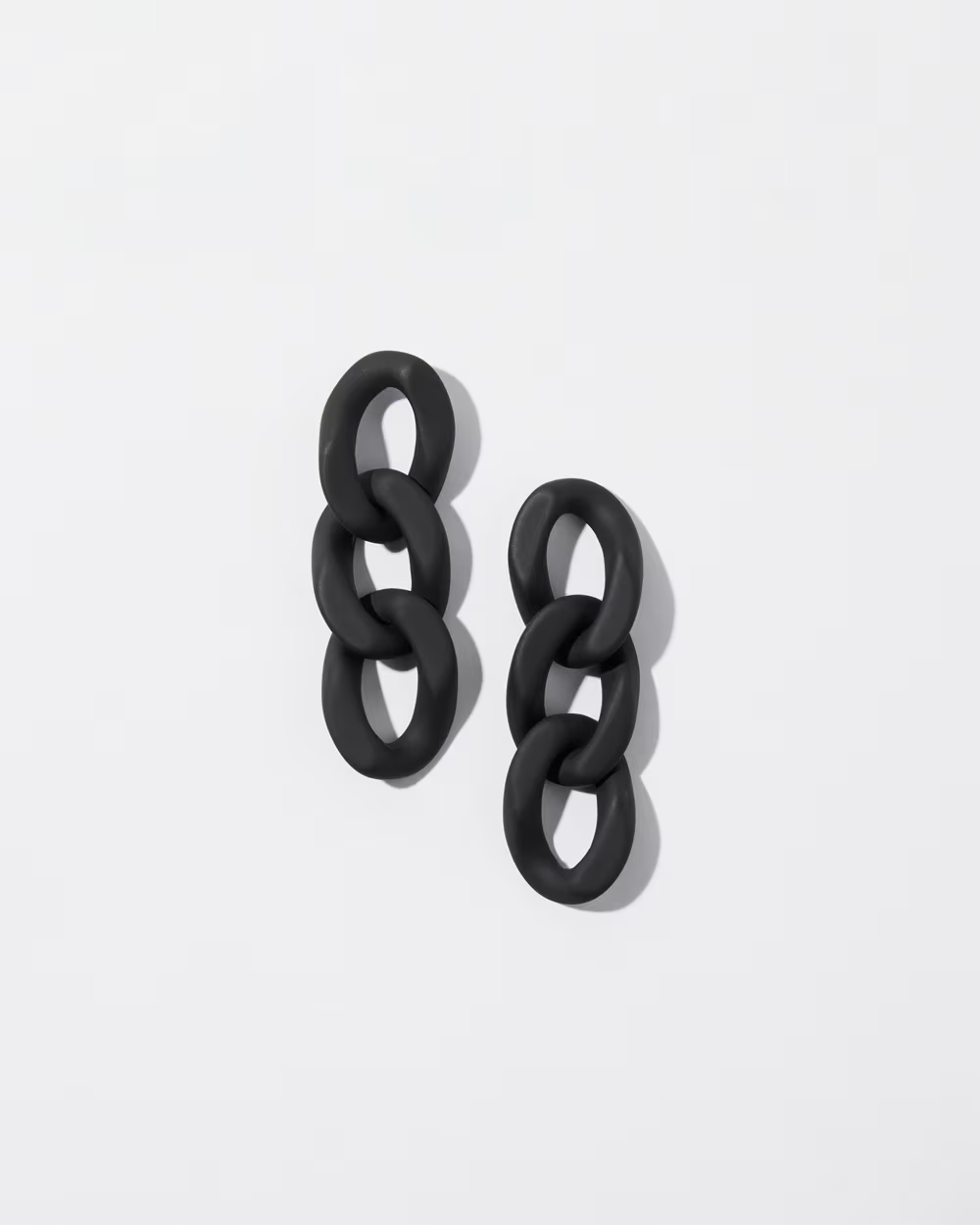 CHICO'S BLACK DROP LINK EARRINGS
