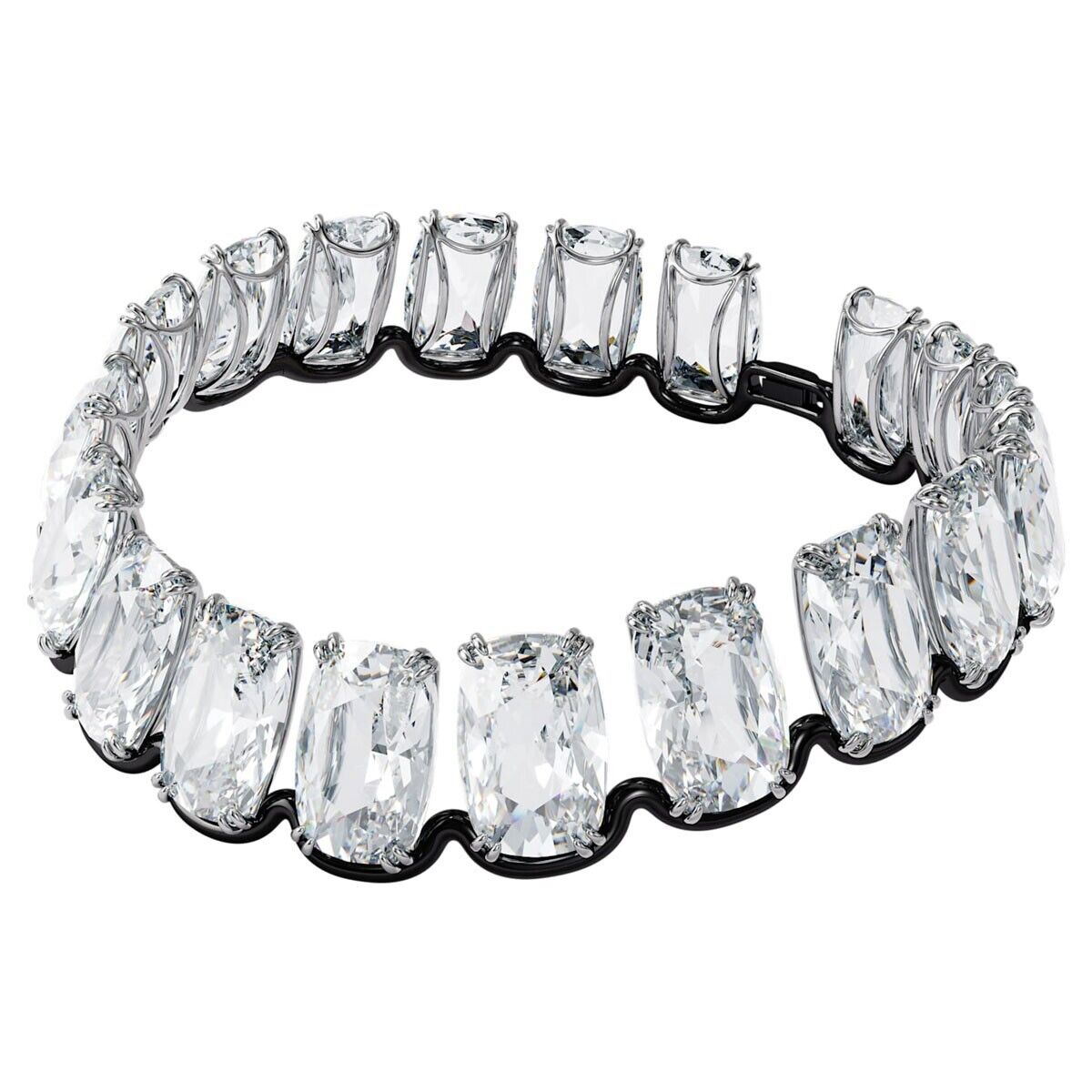 Swarovski Harmonia choker Oversized floating crystals, White, Mixed metal finish