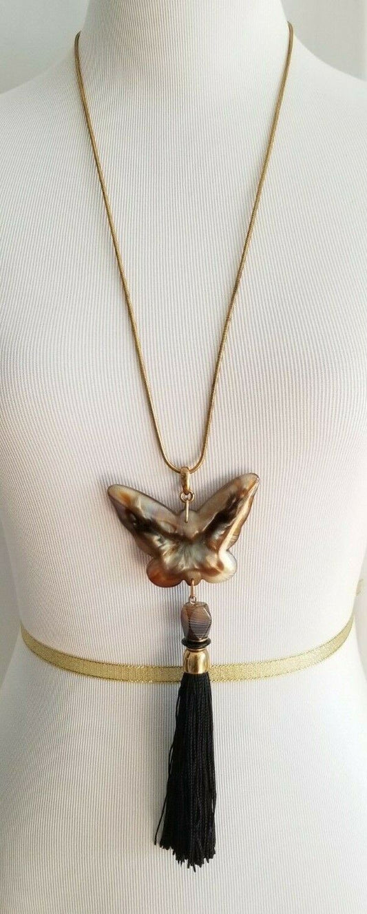 CHICO'S CONVERTIBLE BUTTERFLY PENDANT NECKLACE