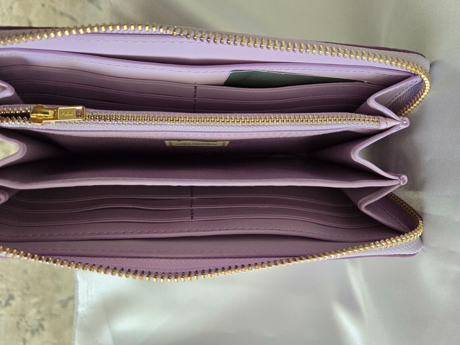 Vera Bradley Continental Wallet, Bloom Lavender Frost in Leather