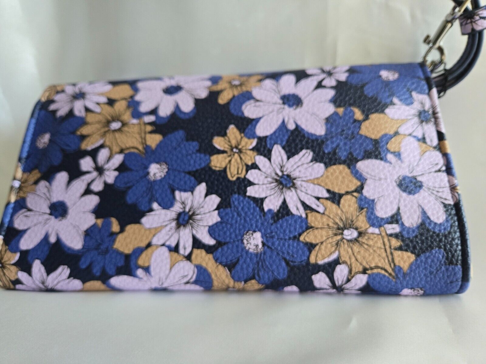 Vera Bradley Faux Leather Wallet Crossbody, Trellis Floral