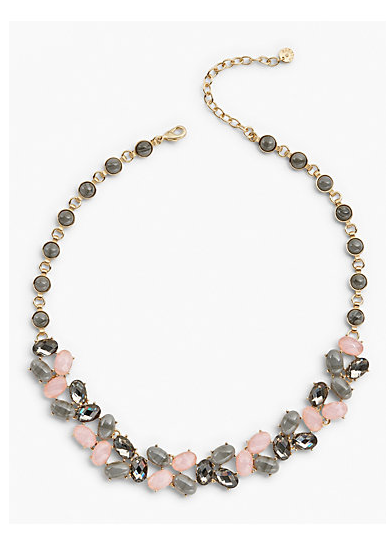 TALBOTS Pink & Neutral Statement Necklace