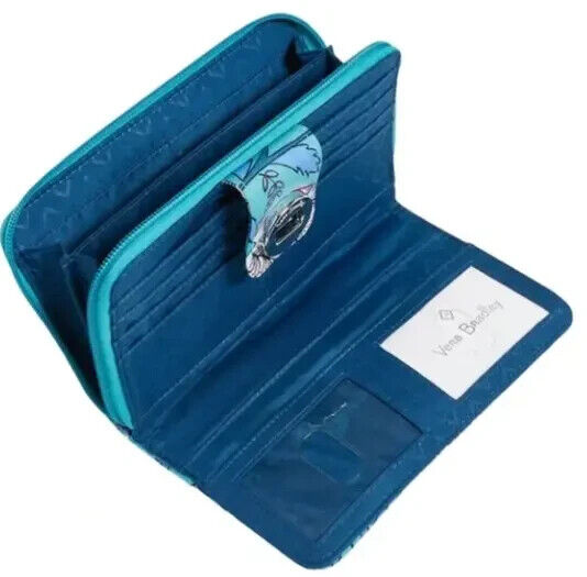 Vera Bradley RFID Turnlock Wallet, Peacock Garden