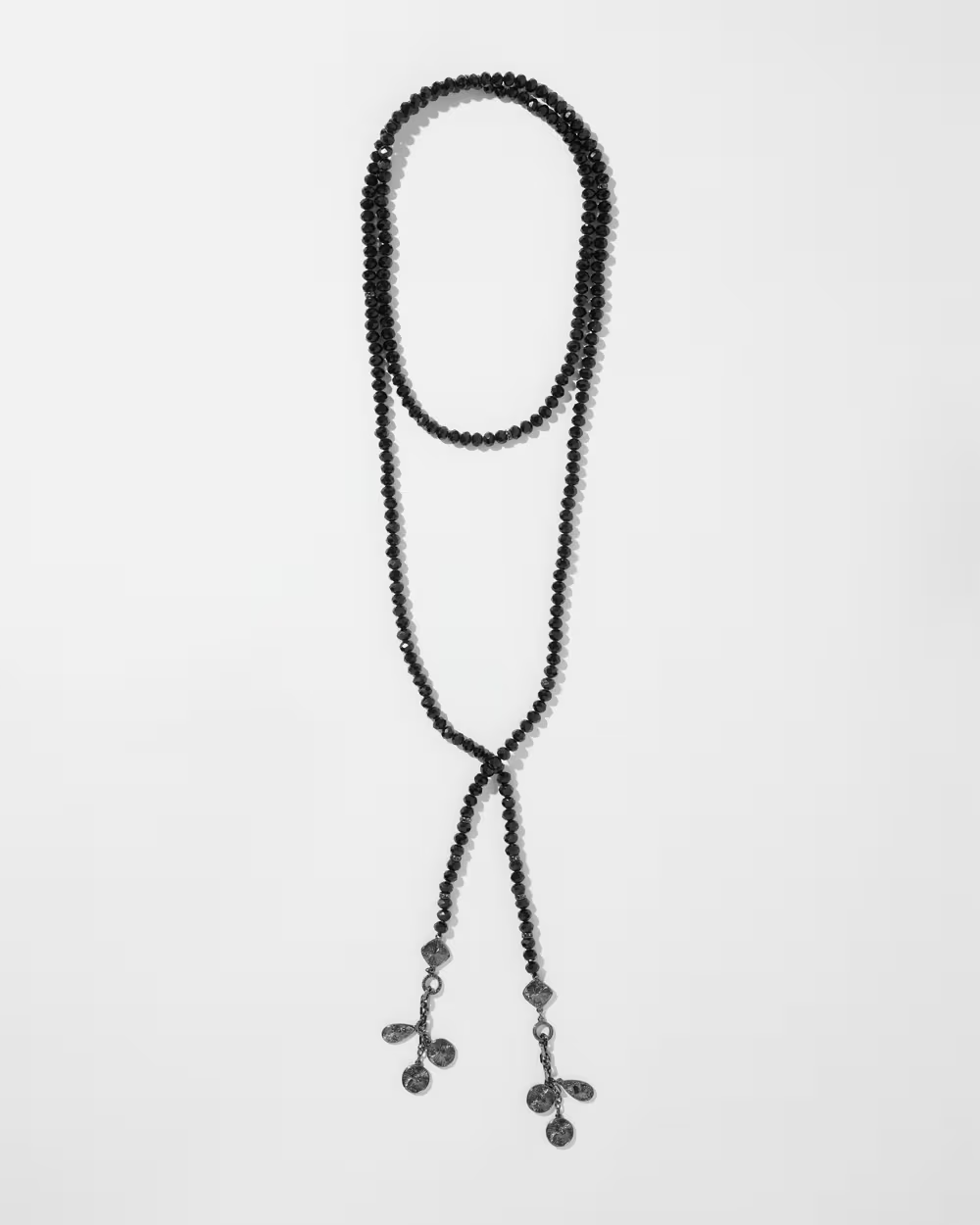 CHICO'S BLACK LARIAT NECKLACE