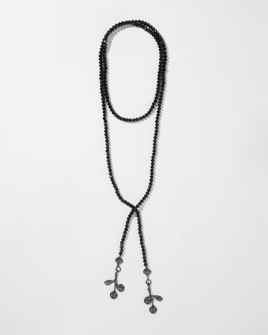 CHICO'S BLACK LARIAT NECKLACE