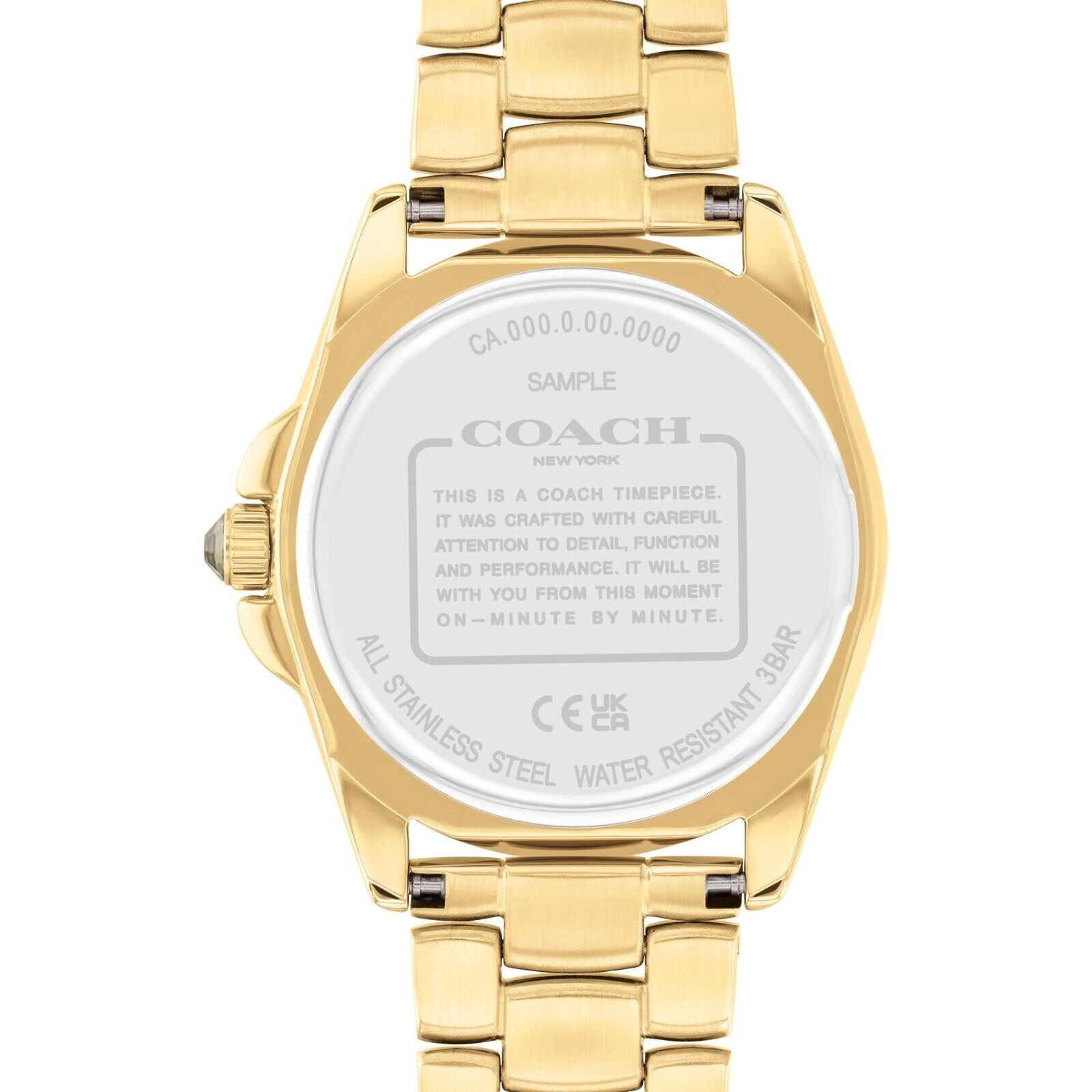 COACH Greyson Rainbow Crystal Gold-Tone Bracelet Watch 36mm - 14504274