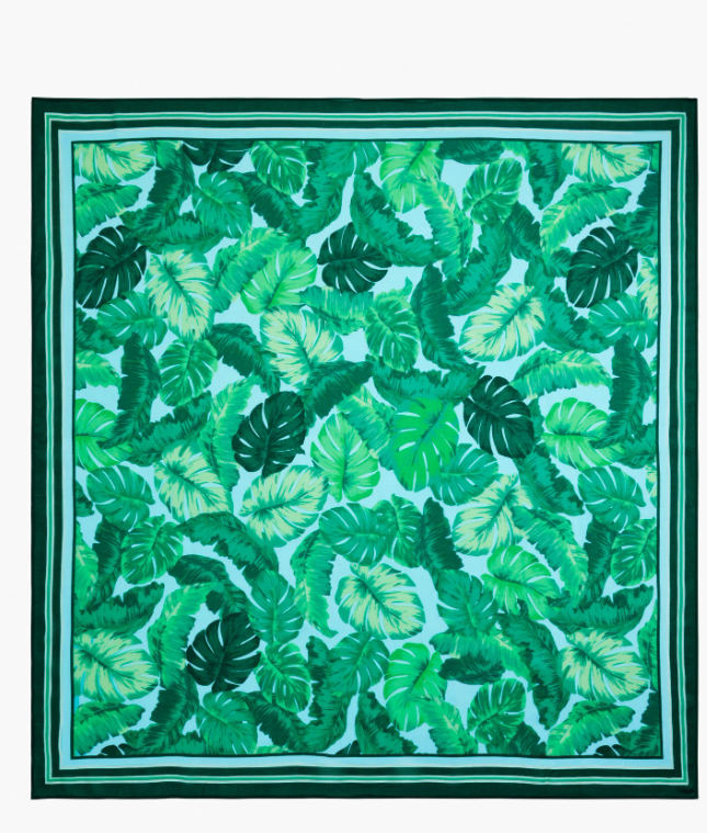 TALBOTS ISLE FRONDS SQUARE SCARF