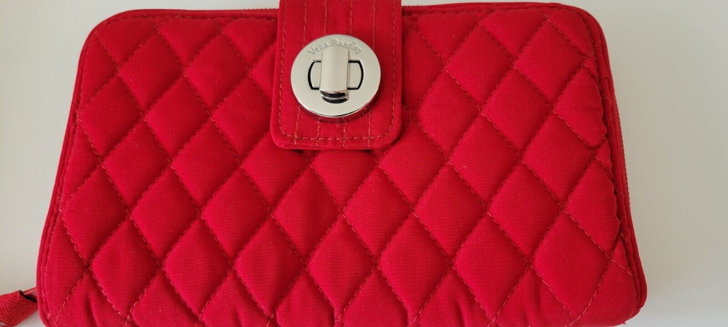 Vera Bradley Turnlock Wallet, Tango Red