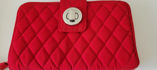 Vera Bradley Turnlock Wallet, Tango Red