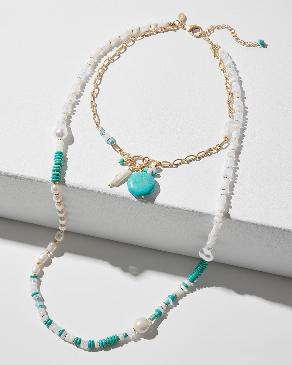 CHICO' S CONVERTIBLE TURQUOISE NECKLACE