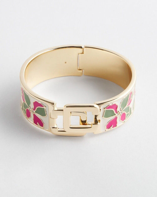 CHICO'S CHICO'S CLICK FLORAL BRACELET