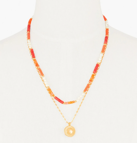 TALBOTS MAUI MIX LAYERED NECKLACE